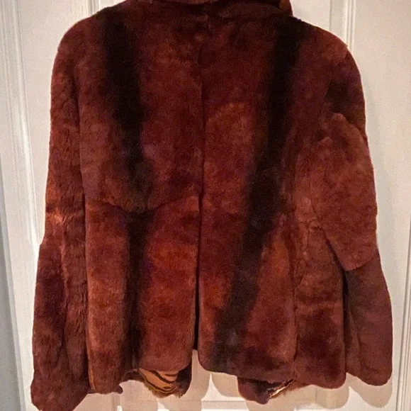 Genuine red Rabbit fur jacket - Picture 2 of 7